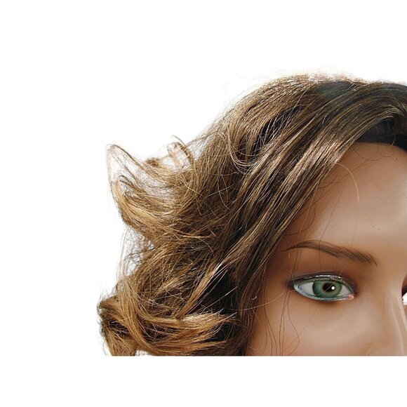 NEW Kanekalon Dark Brown Brunette Natural Flip Tail Wavy Curl Wig Japanese Fiber - Picture 3 of 12